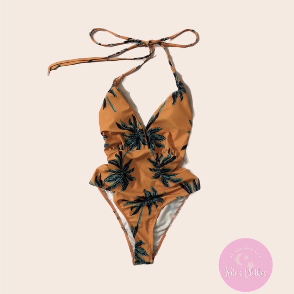 One Piece Bikini With V-cut And Open Back (COMPLETELY NEW)